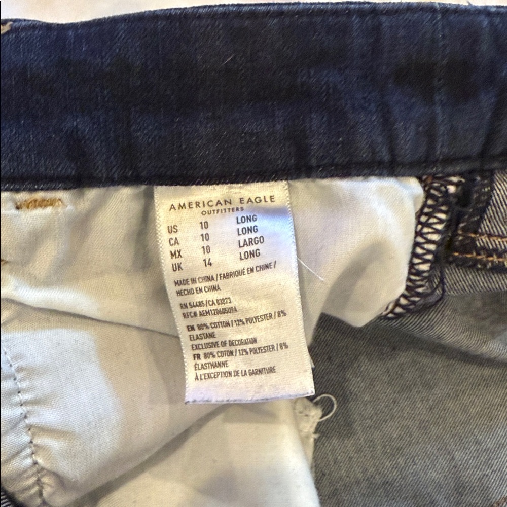 American Eagle Outfitters Navy Curvy High Rise Jegging size 10L - Picture 5 of 5